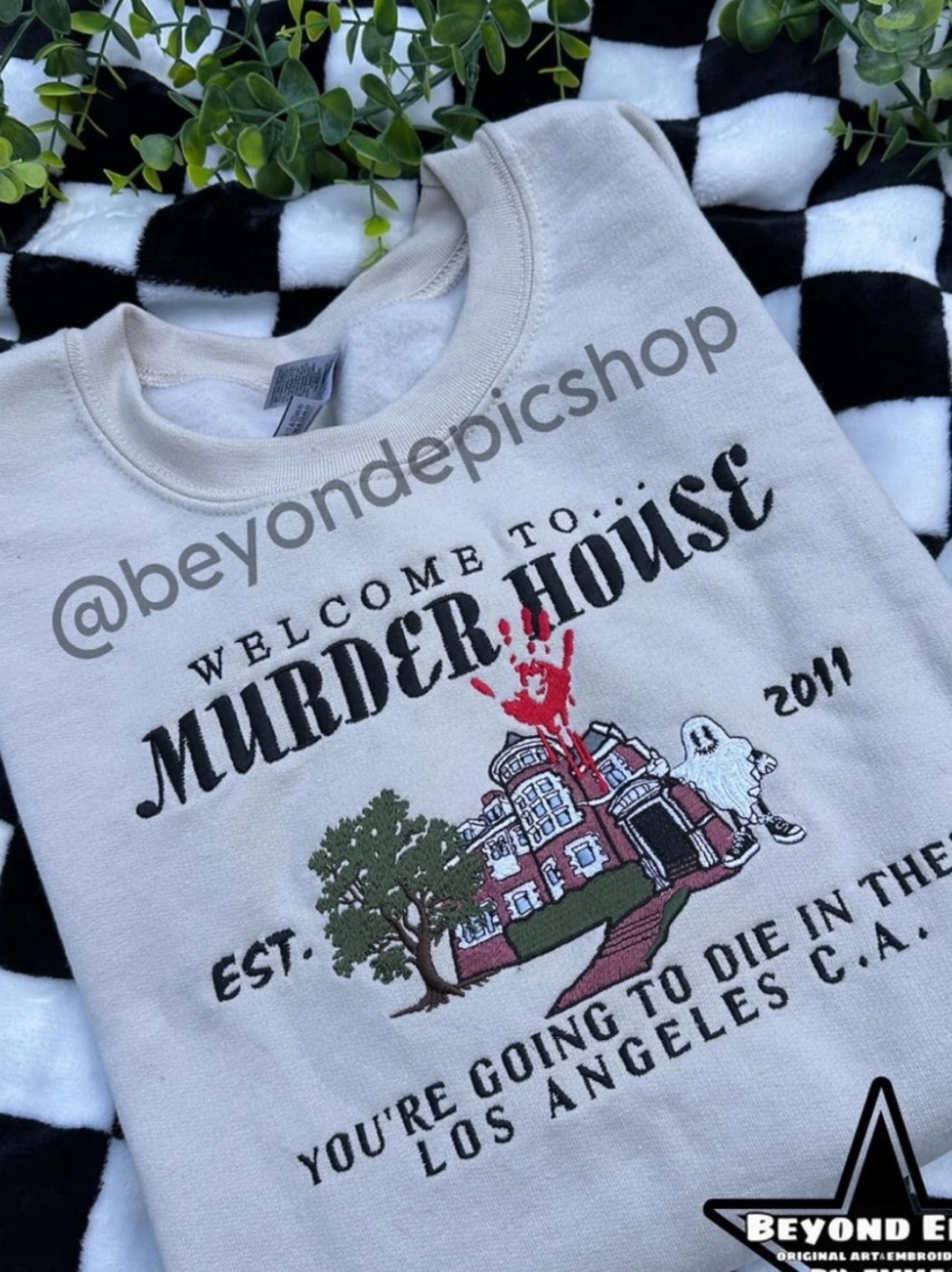 American Horror Story Murder House Embroidered Sweatshirt NWT L